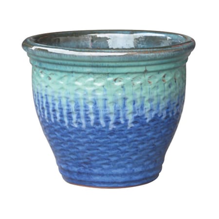 Gardencontrol Rippled Ceramic Planter Gray GA2846395